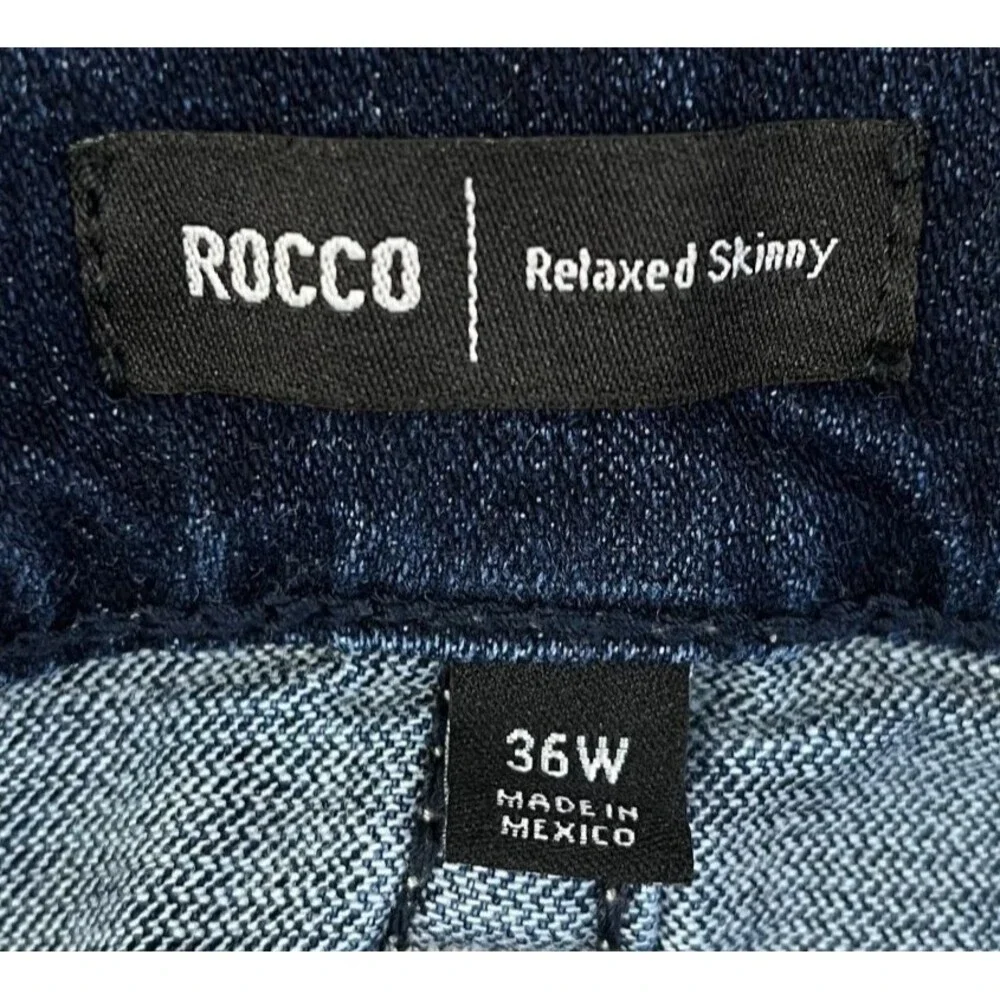 True Religion Jeans Rocco Relaxed Skinny Men's 36 (37x34) Stretch Blue Denim